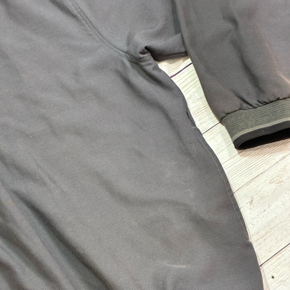 Vintage Gray V-Neck Lightweight Windbreaker Sweater Pullover Jacket Made in‎ USA - Picture 8 of 12